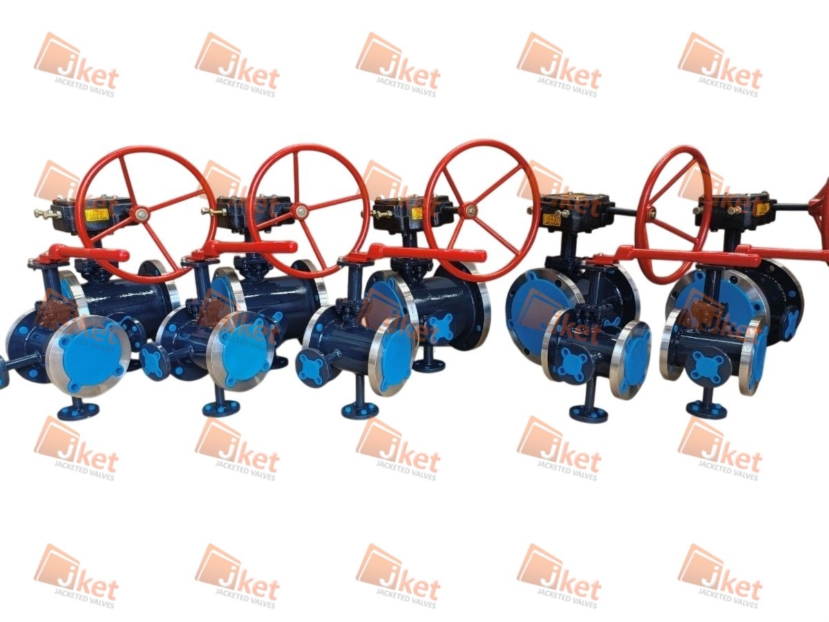 Multiple full jacketed ball valves