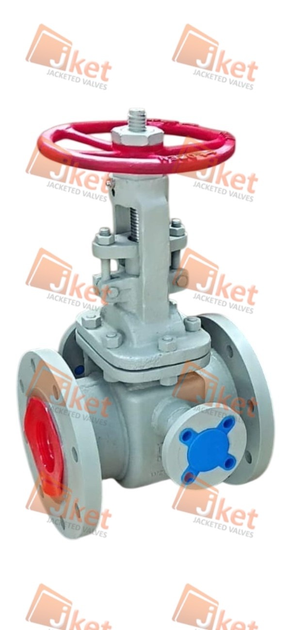 Front view full jacketed gate valve