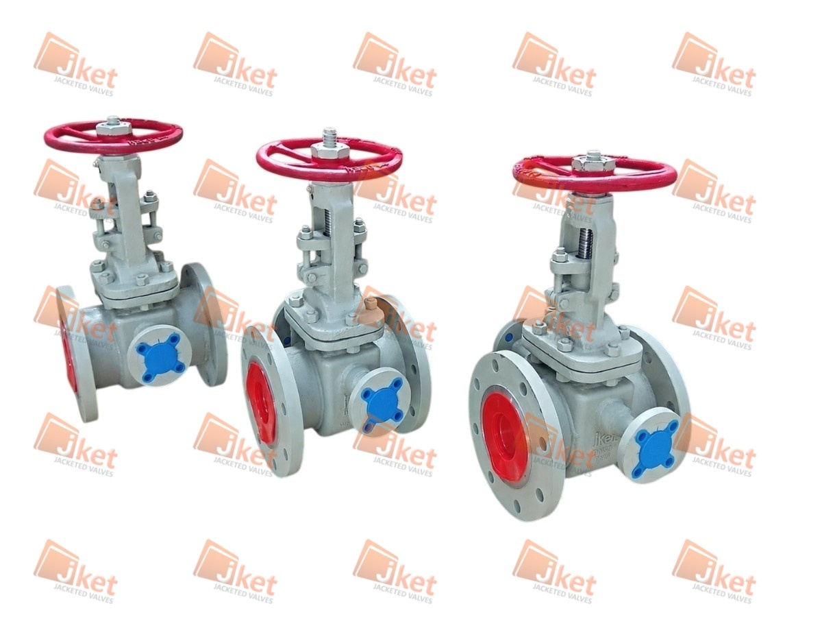 Three full jacketed gate valves