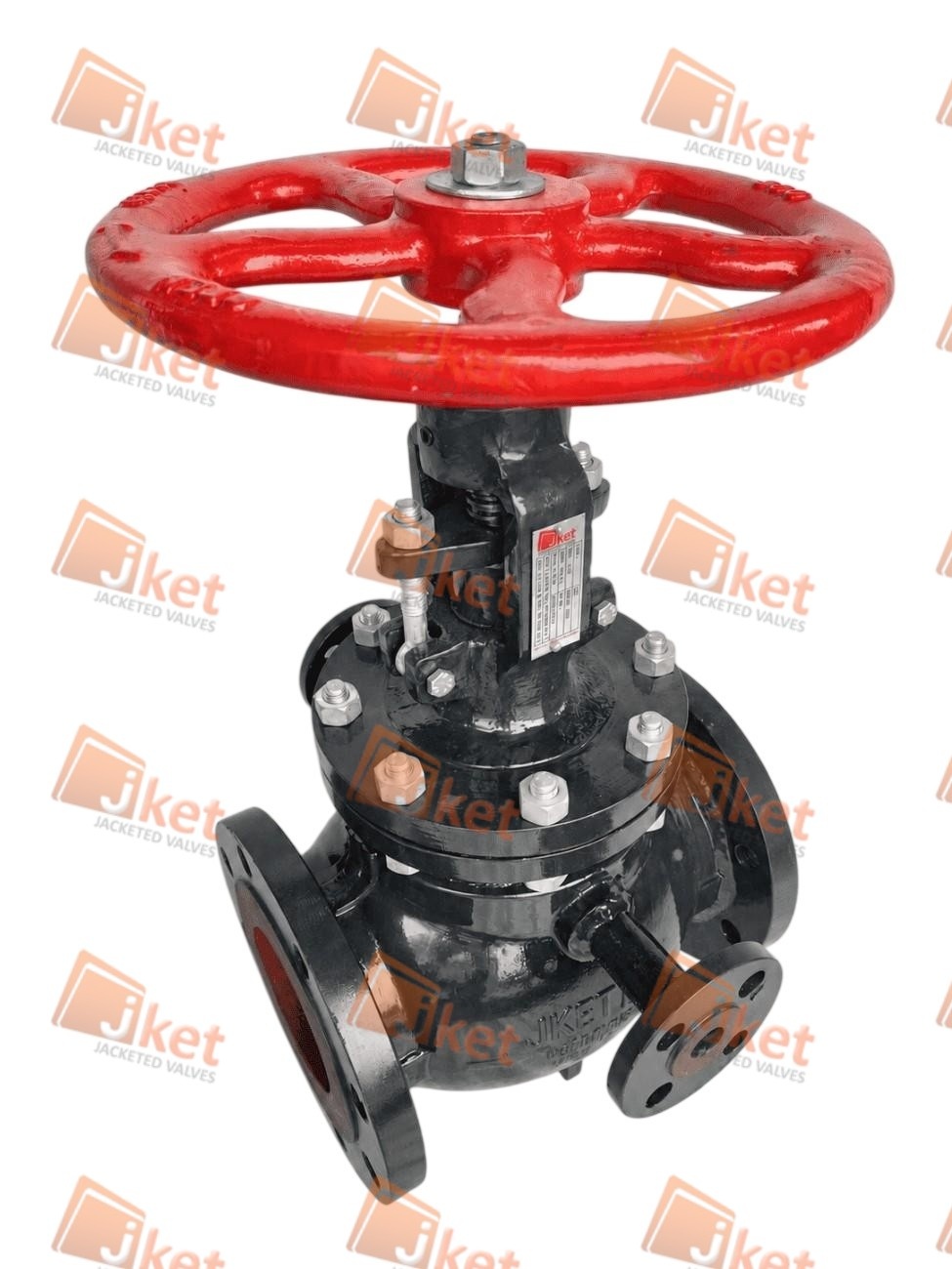 Handwheel operated full jacketed globe valve