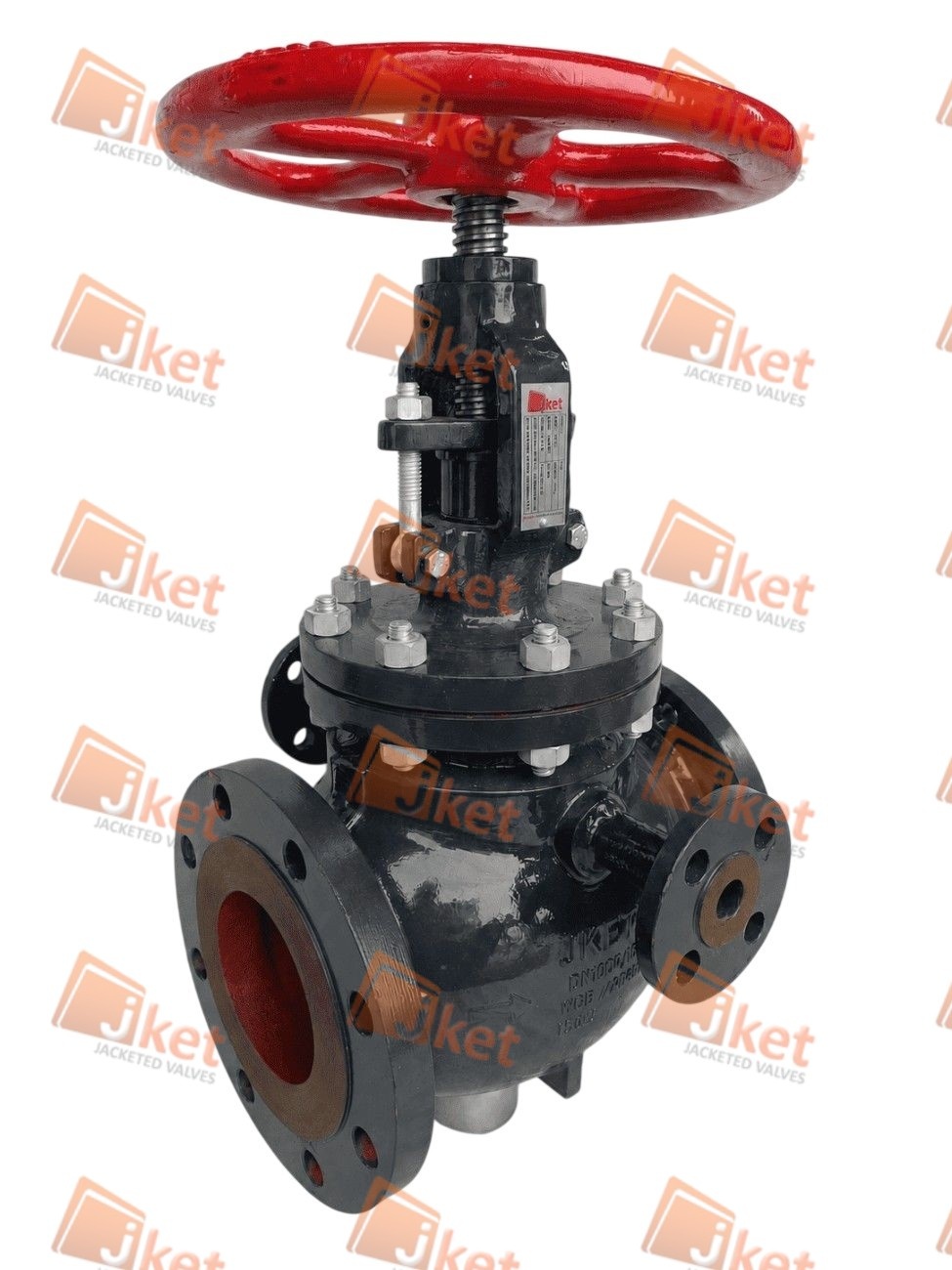 Side view full jacketed globe valve