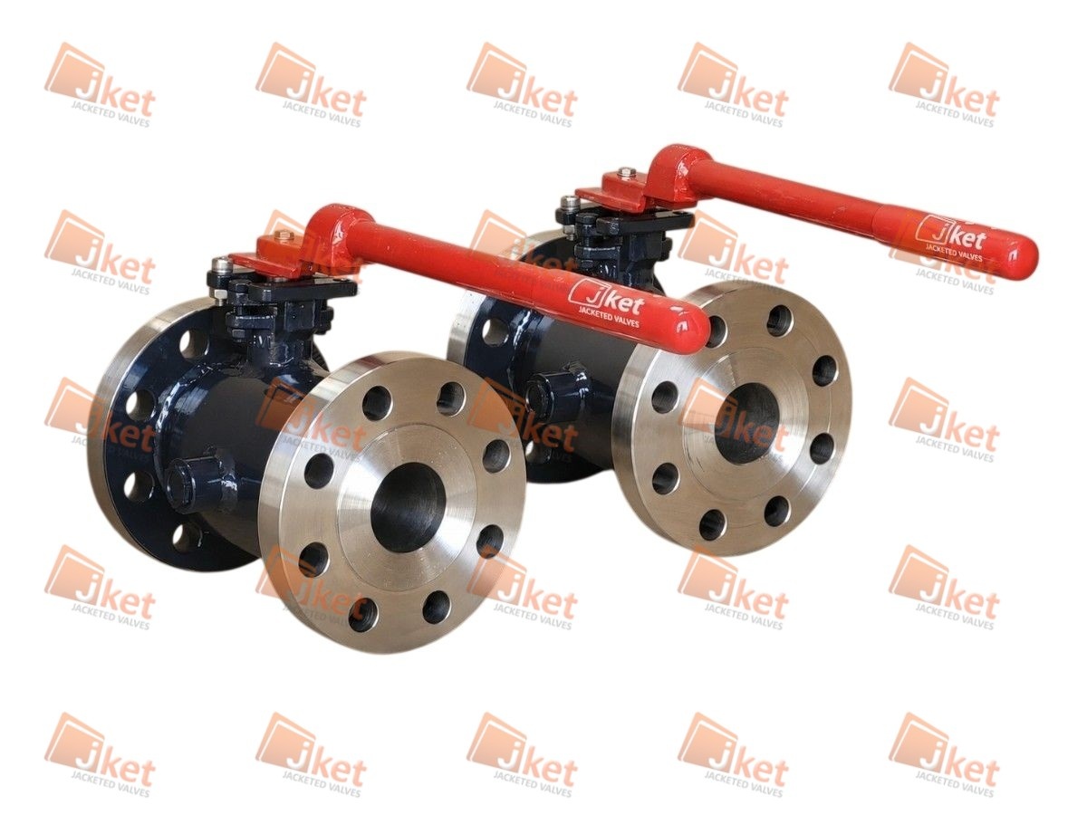 Side view half jacketed ball valves