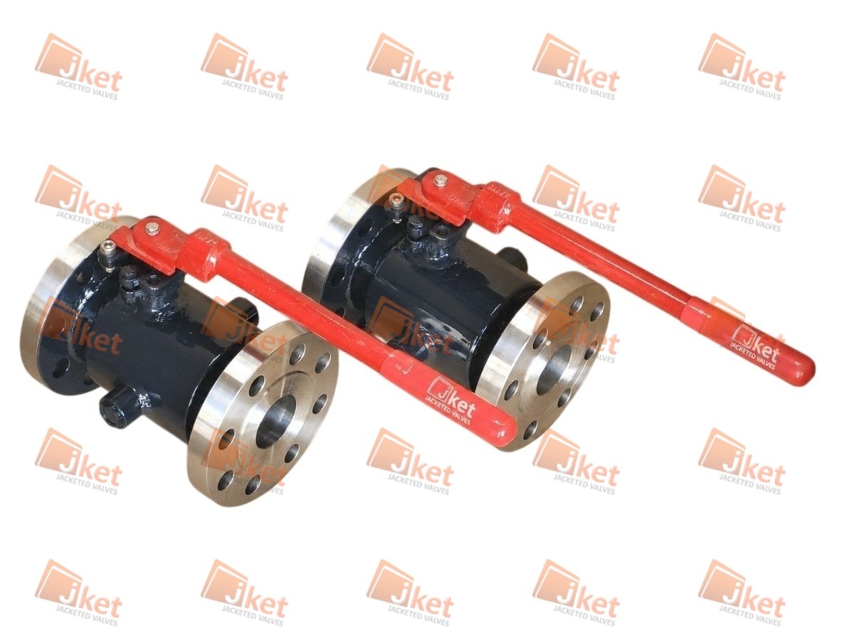Top view half jacketed ball valves