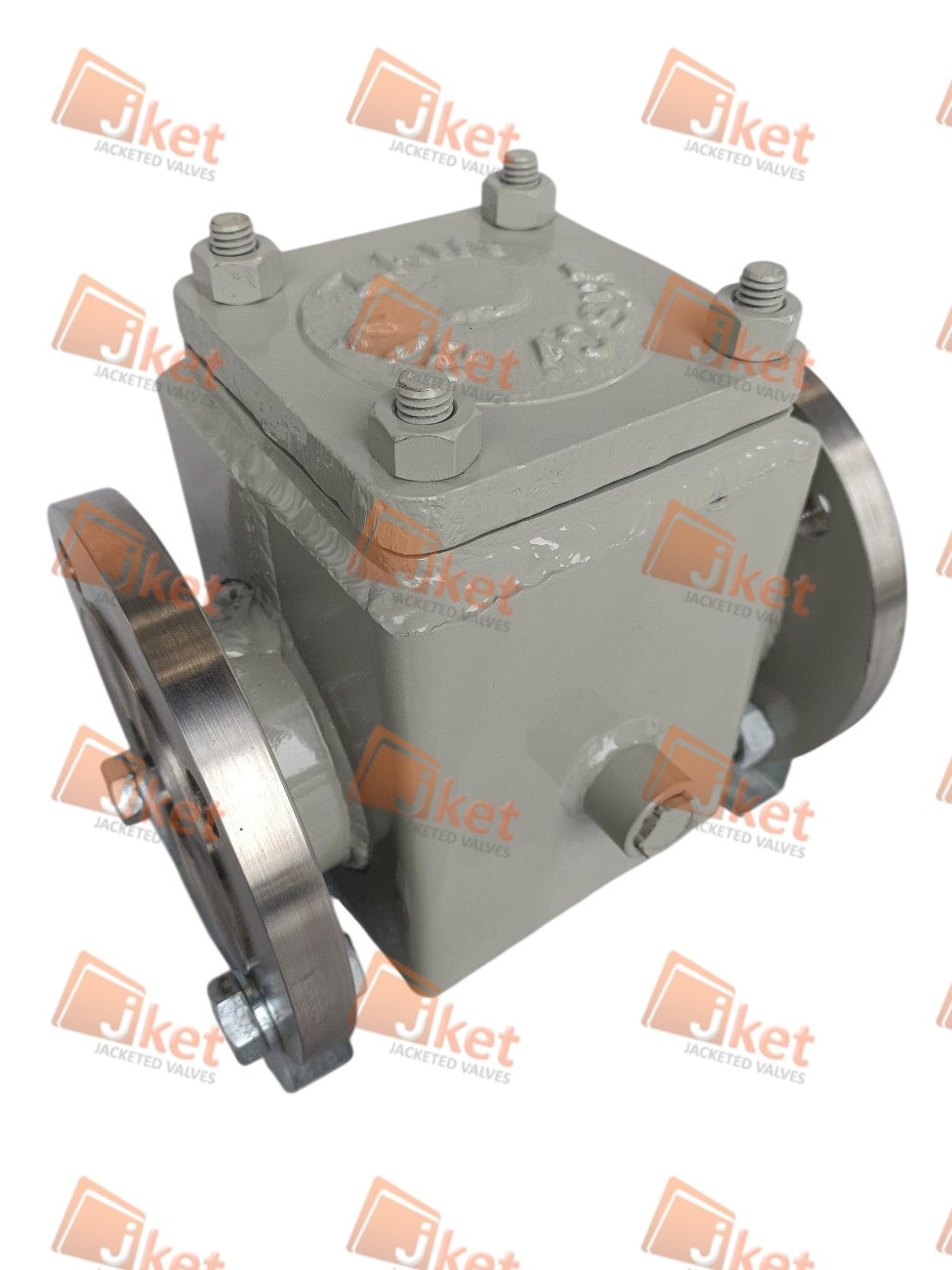Top view half jacketed swing check valve